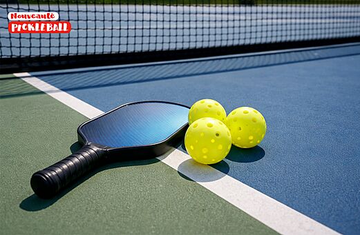 �quipement de pickleball sur le court, au camping CAPFUN Mer et Soleil � Cap d'Agde.