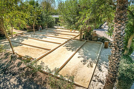Terrains de p�tanque ombrag�s au CAPFUN Mer et Soleil � Cap d'Agde (34).