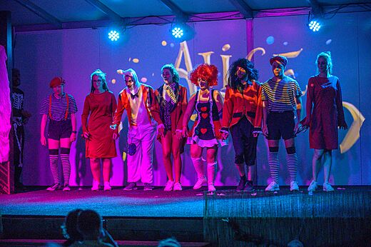 Spectacle d'animation avec personnages au camping CAPFUN Mirabelle à VOLSTROFF (57).