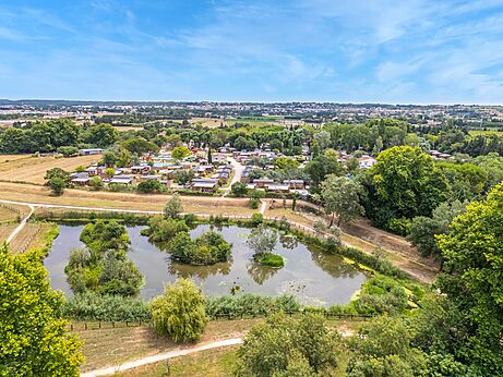 Campingplatz, Mobilheime, Teich am VAGUES OCEANES Monte Cristo in Vauvert.