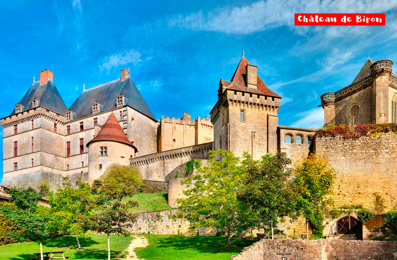 Ch�teau de Biron, historic monument to visit in Dordogne, New Aquitaine.