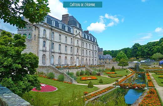 Schloss de l'Hermine und Gärten in Vannes, ein Ausflugsziel.