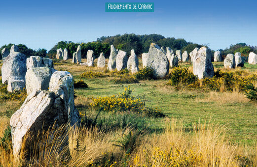 Alignements de Carnac, menhirs préhistoriques en Bretagne, un site à visiter.