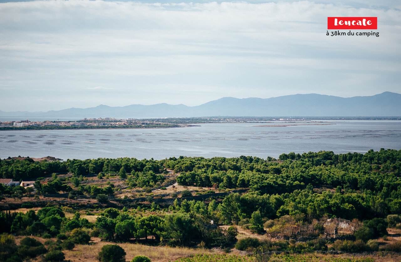 Leucate, coastal town and lagoon to visit near Narbonne, Occitanie.