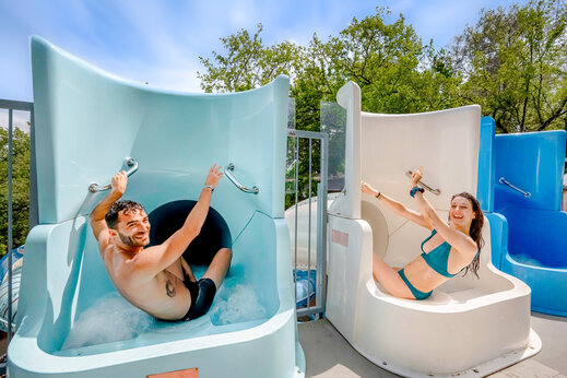 Wasserrutschen f�r Erwachsene auf Camping CLICOCHIC Or�e d'Azur in OPIO (06).