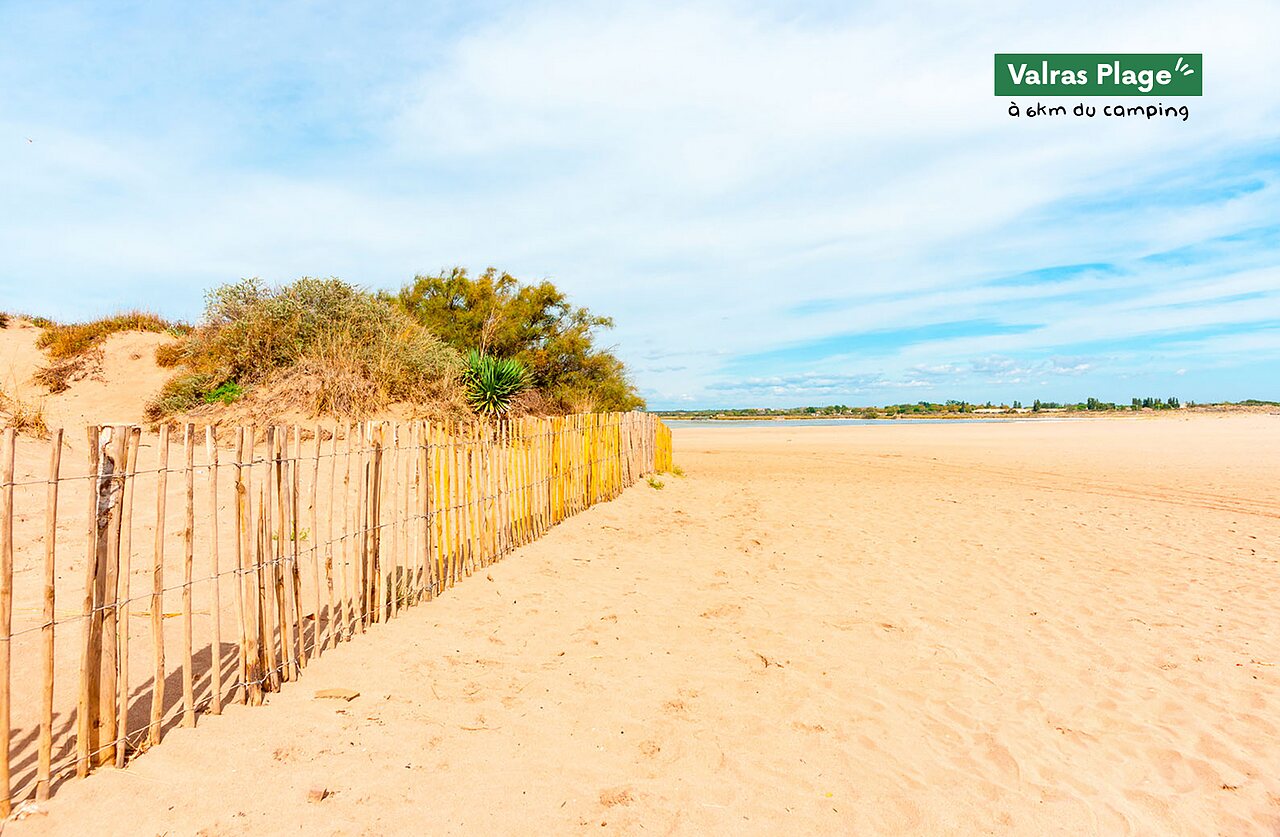 Sandstrand und D�nen in Valras-Plage, H�rault, zu besichtigen.
