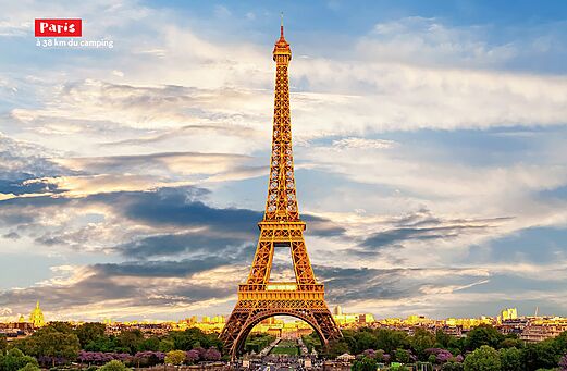 Ikonischer Eiffelturm in Paris, ein sehenswerter Ort in �le-de-France.