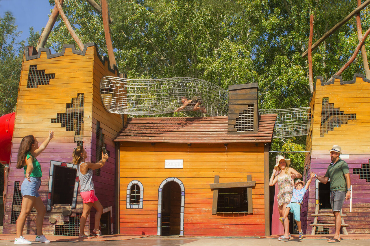 Children's play area at CAPFUN Paris Roussillon campsite in ARGELES SUR MER (66).
