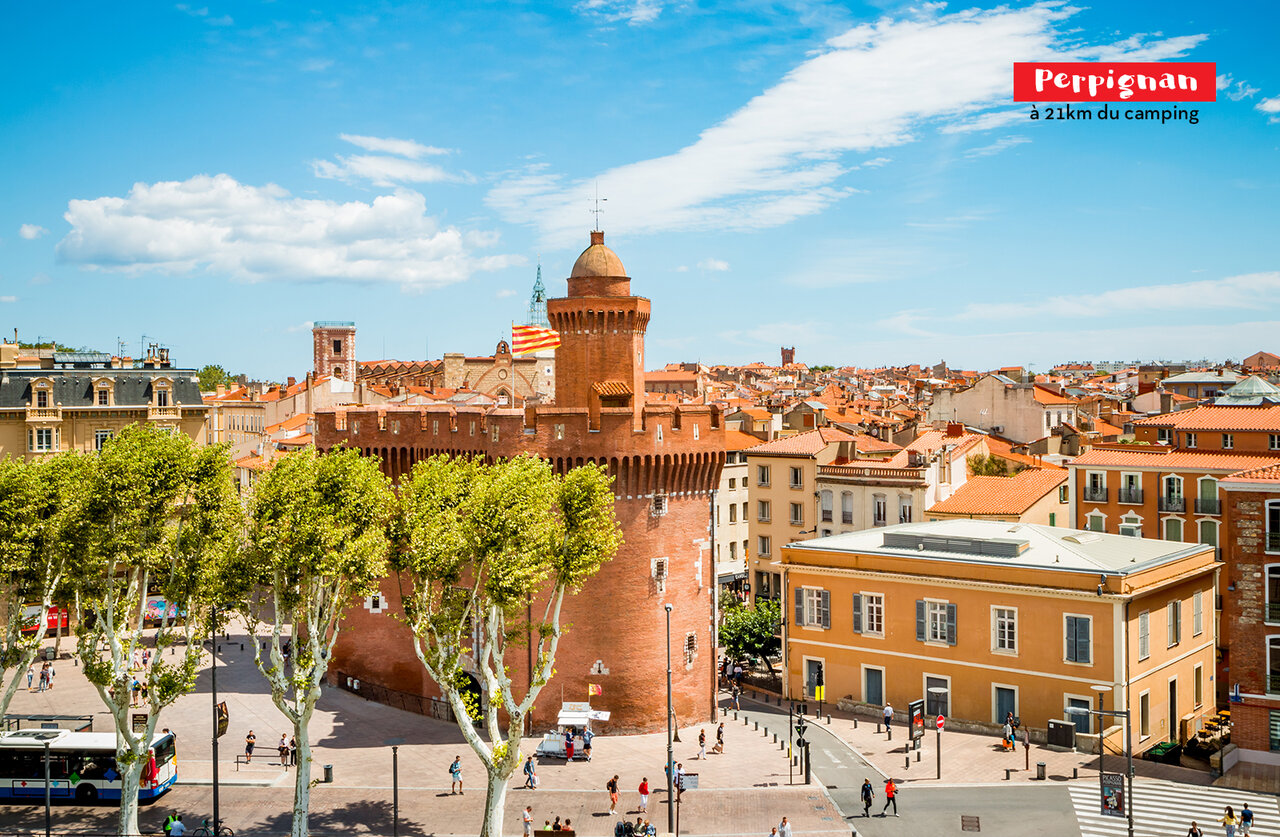 Le Castillet, iconic monument to visit in Perpignan, Occitanie.
