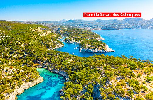 Nationalpark Calanques, wunderschöne Küstenlandschaften in der Nähe von Pertuis.