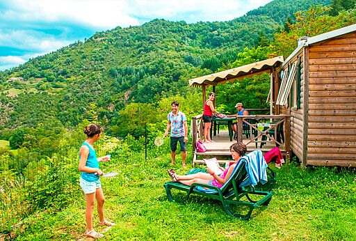 Mobilheim, Familie und Natur auf Camping CAPFUN Plantas, SAINT VINCENT DE DURFORT (07).