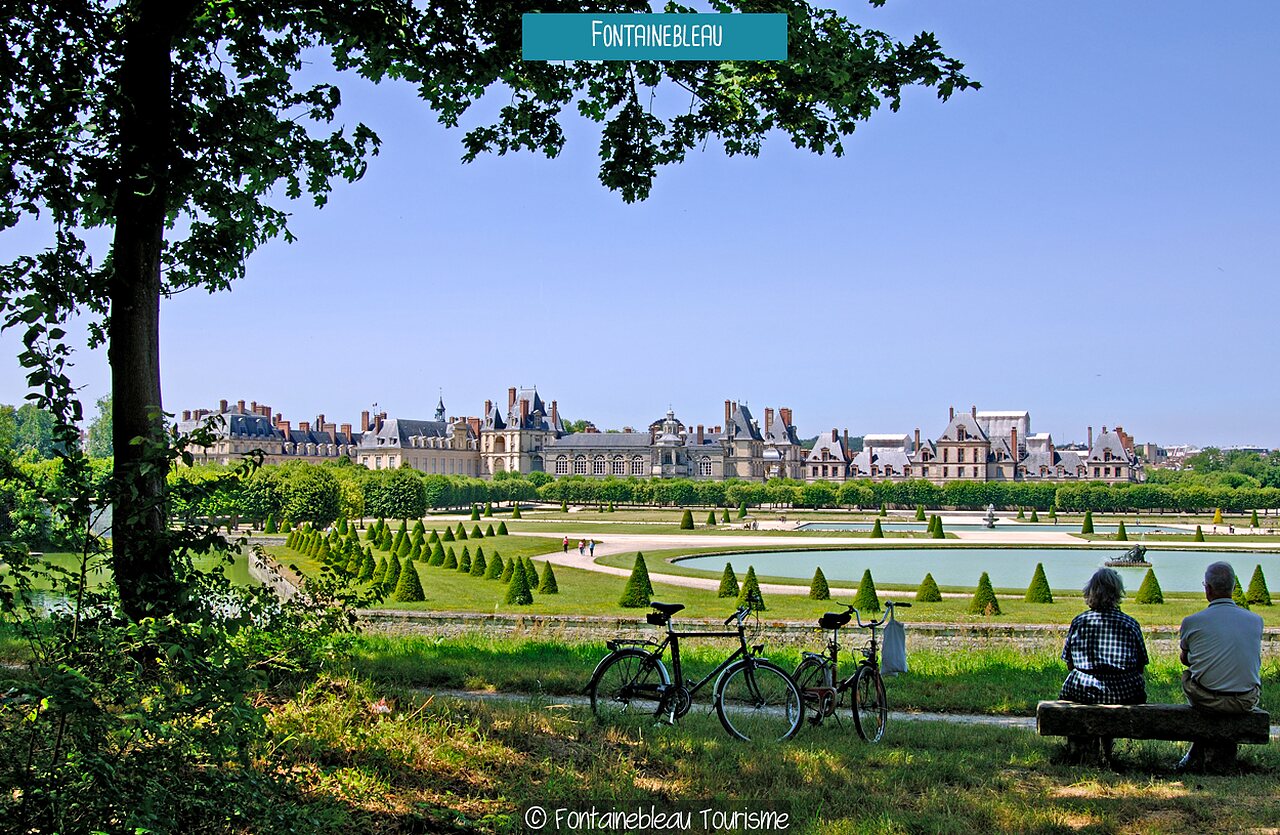 Schloss Fontainebleau und G�rten, historische Sehensw�rdigkeit in Seine-et-Marne.