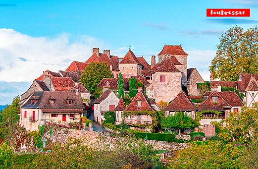 Mittelalterliches Dorf Loubressac, eines der sch�nsten D�rfer Frankreichs, nahe Padirac.