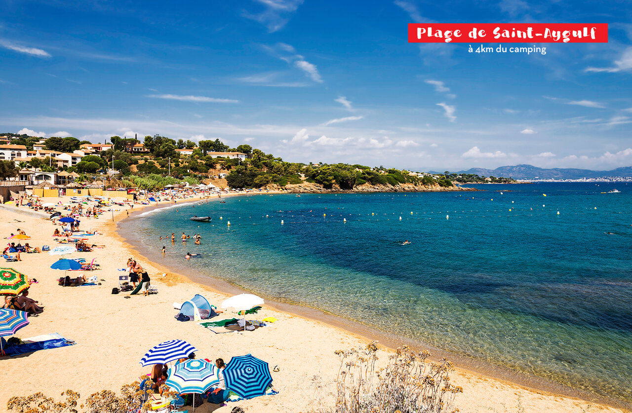 Strand von Saint-Aygulf, sch�ner Sandstrand in der N�he von Fr�jus zu besuchen.