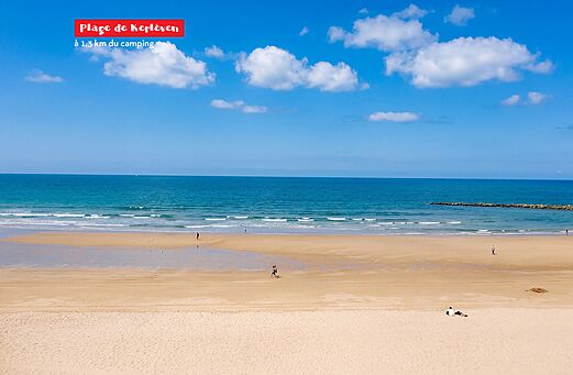 Plage de Kerl�ven, grande �tendue de sable fin pr�s de La For�t Fouesnant.