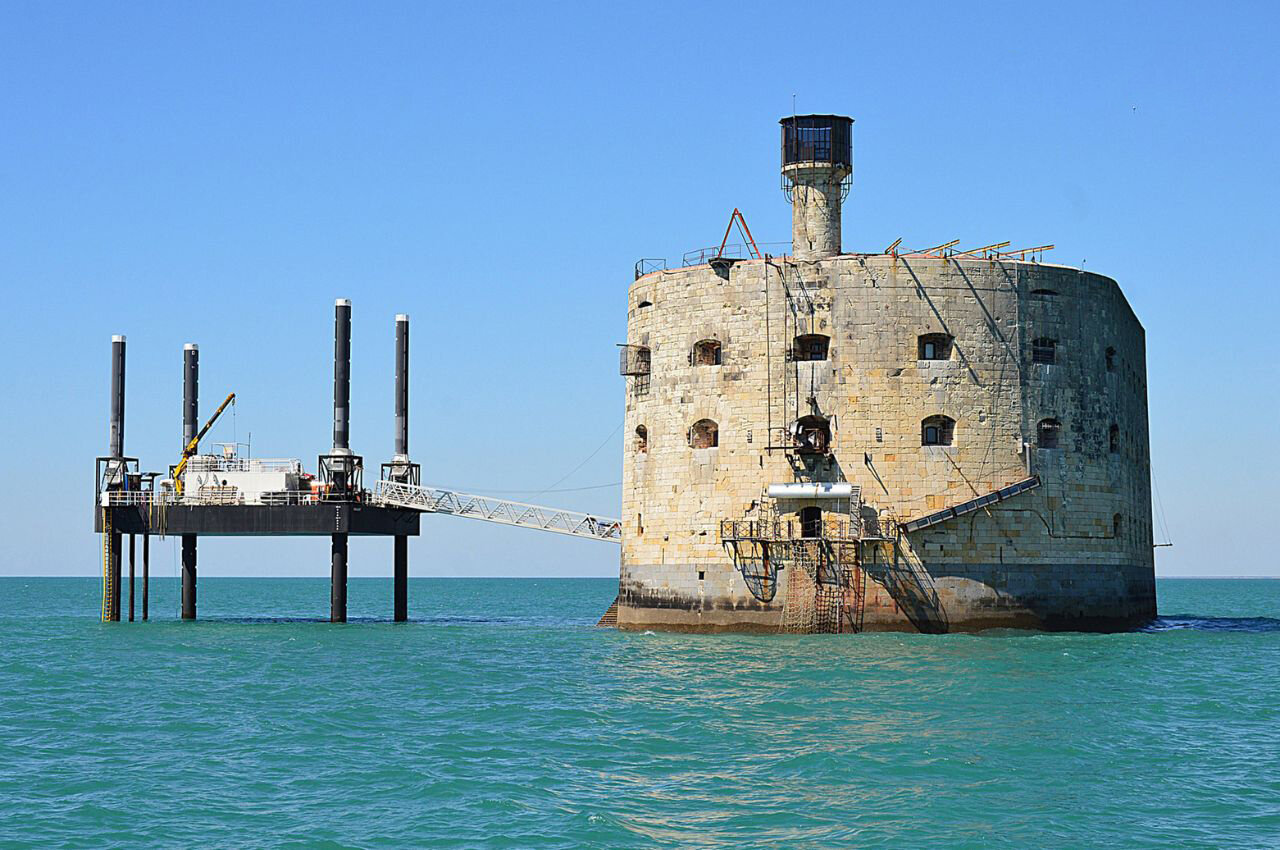 Fort Boyard, historisch monument in zee nabij het eiland Ol�ron, Charente-Maritime.