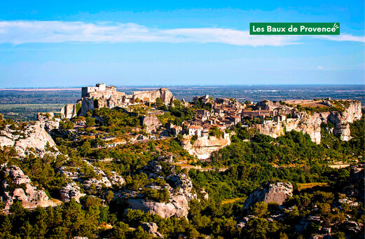 Mittelalterliches Dorf Les Baux de Provence mit Burgruine in der Region Provence-Alpes-C�te d'Azur.