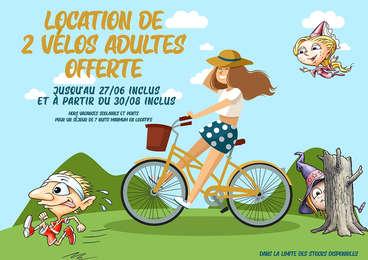 Adult bike rental offer. CAPFUN Talaris Vacances in Lacanau (33).