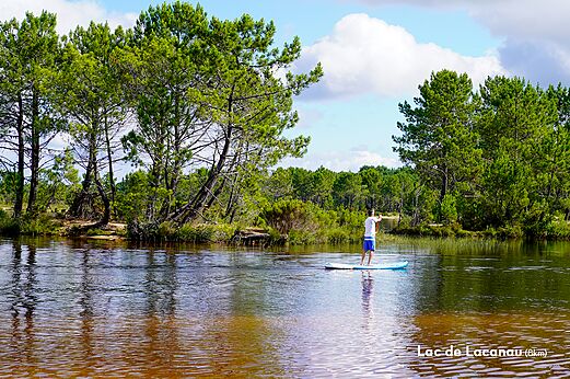 Lac de Lacanau, lieu idéal pour paddle et activités nautiques en Gironde.
