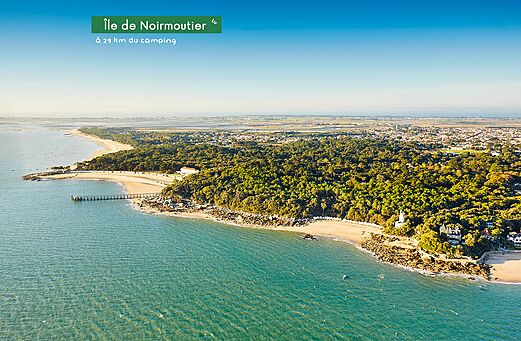 Île de Noirmoutier, Strände, Wälder und Stadt, Reiseziel nahe dem Campingplatz.