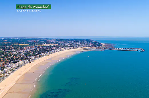 Plage de Pornichet, ville c�ti�re et port de plaisance en Loire-Atlantique.