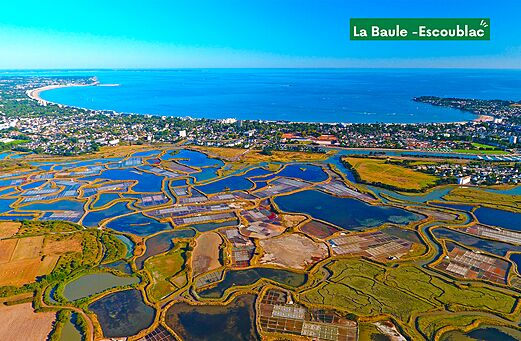 Salinen von Guérande und Bucht von La Baule-Escoublac, Loire-Atlantique.