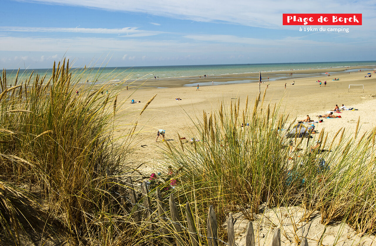 Berck beach, wide sandy expanse to visit near the campsite.