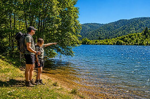 Wanderer See Berge Camping CLICOCHIC Verte Vall�e XONRUPT LONGEMER (88).
